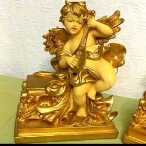 Cherub book end gold tone one for sale